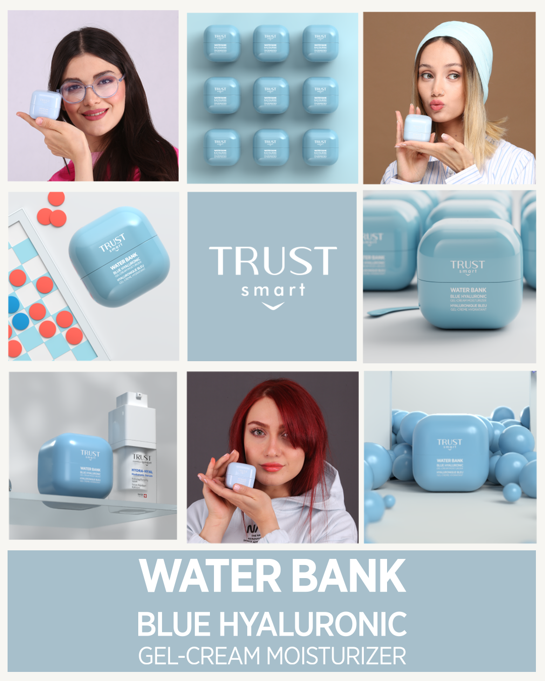 ژل کرم واتر بانک تراست اسمارت(آبرسان)(ارسال رایگان )